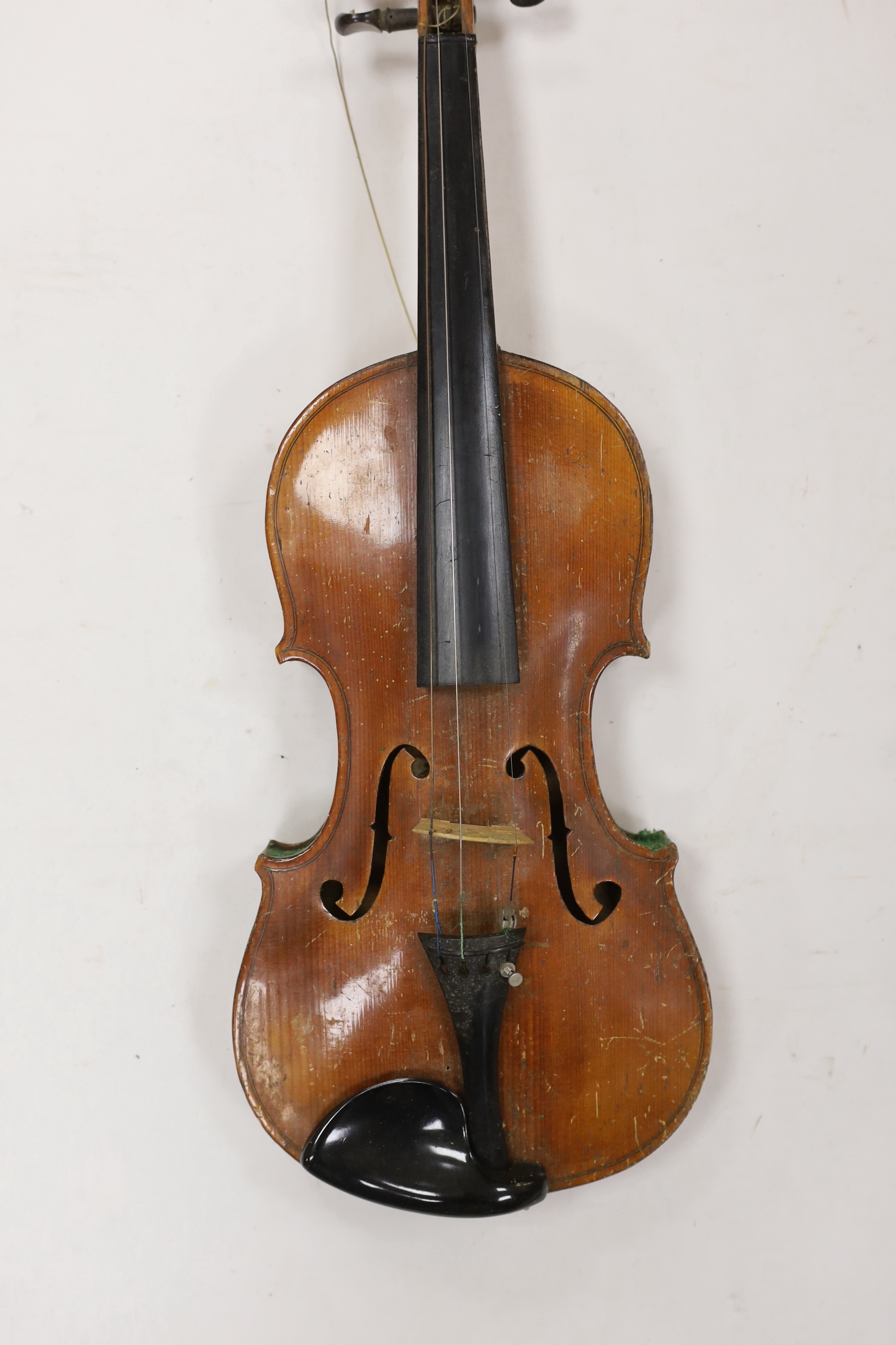 Two late 19th/early 20th cased century violins